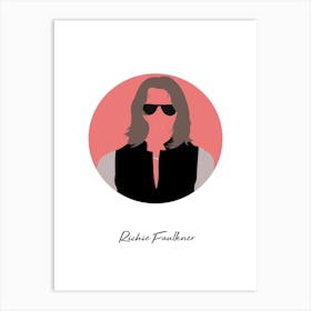 Richie Faulkner Guitarist Minimalist Art Print