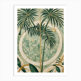 Palm Trees In A Circle Art Print