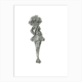 Drawing Of A Woman Art Print