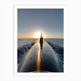 Submarine In The Ocean -Reimagined 11 Art Print