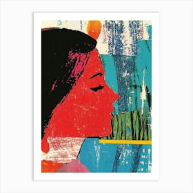 Woman'S Face 45 Art Print