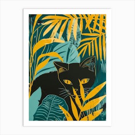 Cat In The Jungle 12 Art Print