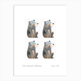 Cute Animals Collection Bear Cub 1 Art Print