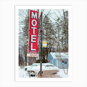Upstate New York Motel on Film Art Print