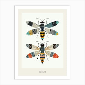 Colourful Insect Illustration Hornet 4 Poster Art Print