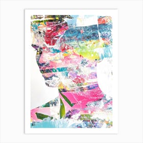 Portrait Of A Woman Collage Art Print