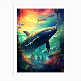 Whale In The Ocean 1 Art Print