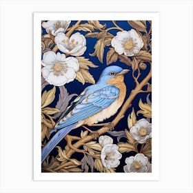 Bluebird On A Branch 4 Art Print