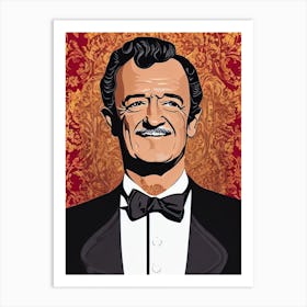 David Niven Illustration Movies Art Print