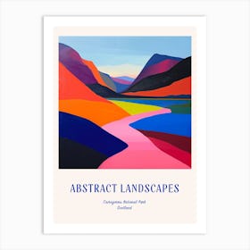 Colourful Abstract Cairngorms National Park Scotland 2 Poster Blue Art Print