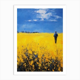 Yellow Canola Field Art Print