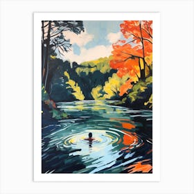 Wild Swimming At River Nidd Yorkshire 3 Art Print