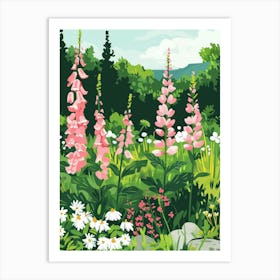 Foxgloves Art Print