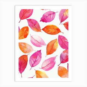 Watercolor Leaves 5 Art Print