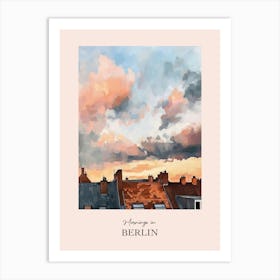 Mornings In Berlin Rooftops Morning Skyline 4 Art Print