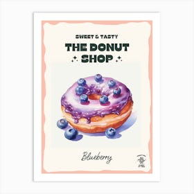 Blueberry Donut The Donut Shop 3 Art Print