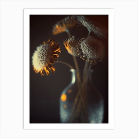 Flower Bouquet In Low Light Art Print