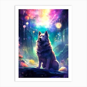 Wolf In The Forest 1 Art Print