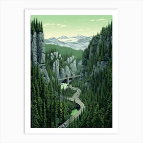 Snoqualmie Pass Retro Pop Art 22 Art Print