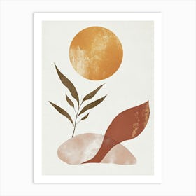 Sun And Plant Canvas Print Art Print