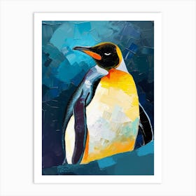 King Penguin Zavodovski Island Colour Block Painting 1 Art Print