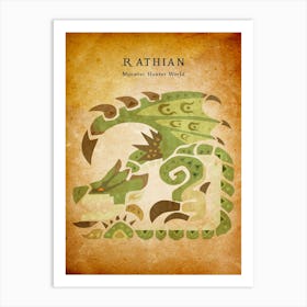 Rathian Vintage Art Print