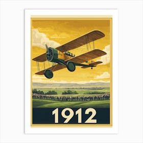 Aihrgdesign A Retro Travel Poster Celebrating The 1912 Advanc 49efe9f4 4113 485d 952d F102cf3237b8 3 Art Print