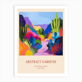 Colourful Gardens Desert Botanical Garden Usa 2 Red Poster Art Print