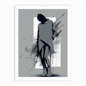 Ink Splash Silhouette Art Print