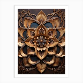Symmetrical Mandalas Geometric Illustration 10 Art Print