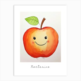 Friendly Kids Nectarine Poster Art Print