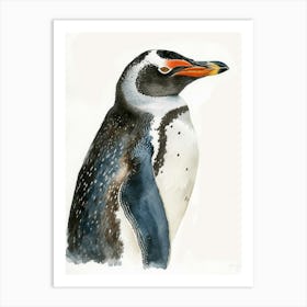 Humboldt Penguin Deception Island Watercolour Painting 3 Art Print