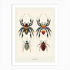 Colourful Insect Illustration Spider 9 Poster Art Print