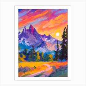 Sunset In The Mountains 5 Art Print