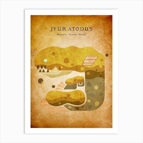 Jyuratodus Vintage Art Print