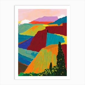Masada National Park 2 Israel Abstract Colourful Art Print