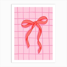 Pink Bow Art Print