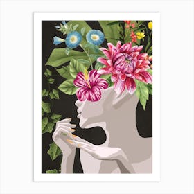 Elegant Flower Garden 3 Art Print