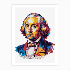 George Washington 03 Portrait WPAP Pop Art Art Print