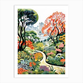 Chanticleer Garden Usa Modern Illustration 2  Art Print