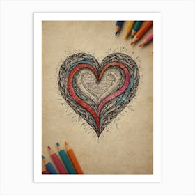 Heart Of Love 22 Art Print