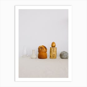 Table With Various Objects Art Print