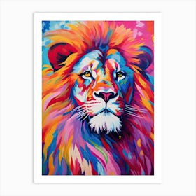 Lion Art Painting Fauvist Style 2 Art Print