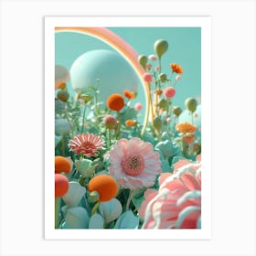 Flowers In The Garden Art Print