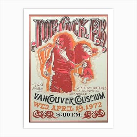 Monyanjm Joe Cocker 1972 Vancouver Canvas Poster Art Print