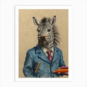 Zebra 5 Art Print