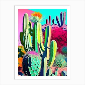 Cylindropuntia Kleiniae Modern Abstract Pop 2 Art Print