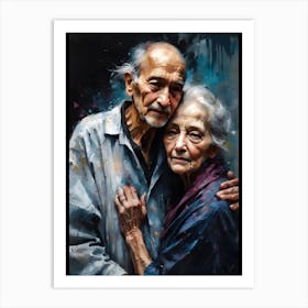 Old Couple Art Print