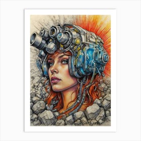 Robot Girl Art Print