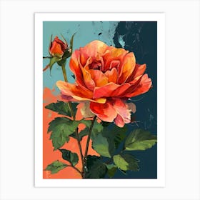 Orange Rose 1 Art Print